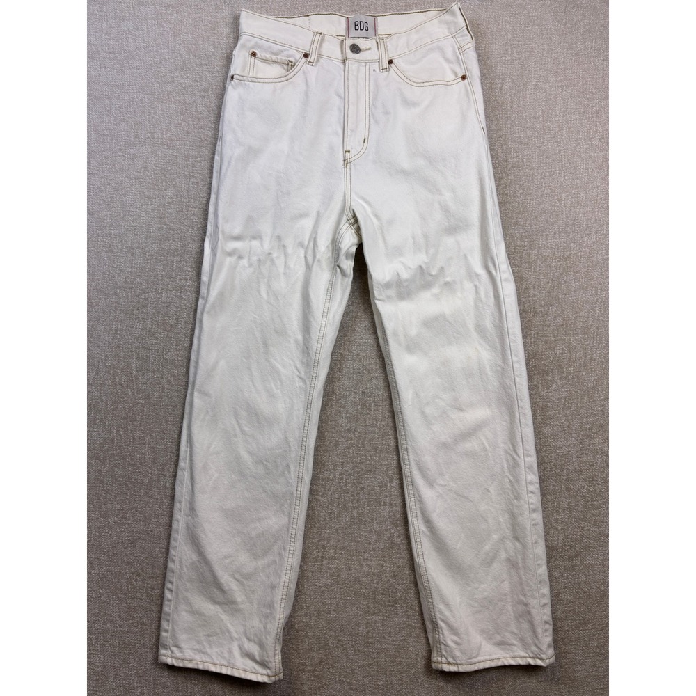 BDG Urban Outfitters Cowboy Jean Off White Cream Straight Leg Denim Pants 29